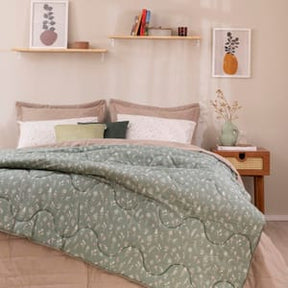 Artex -  Jogo de Lençol com Elástico + Fronha Malha 100% Algodão Campestre