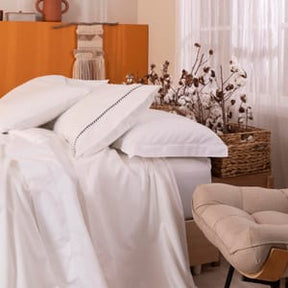 Artex -  Jogo de Lençol Cetim 400 Fios 100% Algodão Ponto Ajour