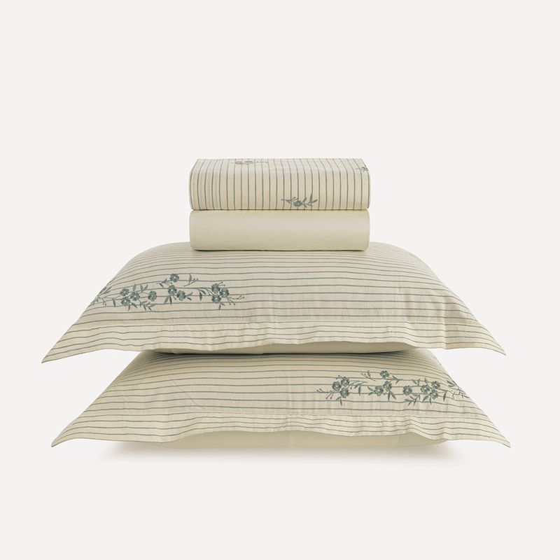 Karsten - Jogo de Cama 200 Fios Bordado Elise