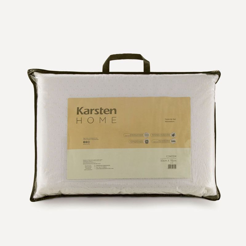 Karsten - Travesseiro Karsten 100% Poliéster Silicomfort Favos de Mel Branco
