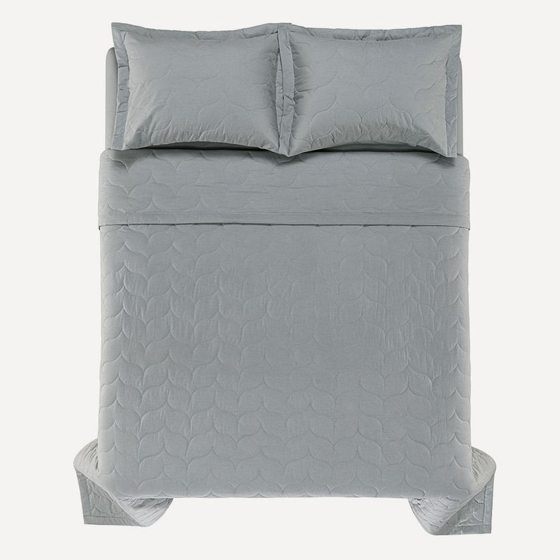 Karsten - Colcha com 2 Porta Travesseiros 200 Fios Tom Mineral