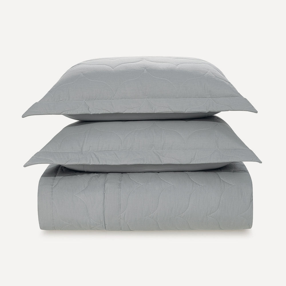 Karsten - Colcha com 2 Porta Travesseiros 200 Fios Tom Mineral