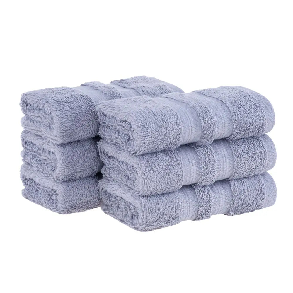 Buddemeyer - Kit 6 peças Toalha Lavabo Buddemeyer Algodão Egípcio Prata