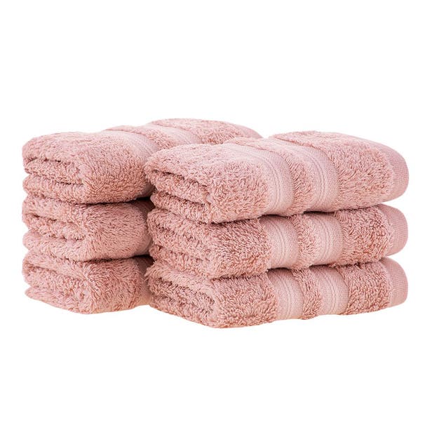 Buddemeyer - Kit 6 peças Toalha Lavabo Buddemeyer Algodão Egípcio Rosa