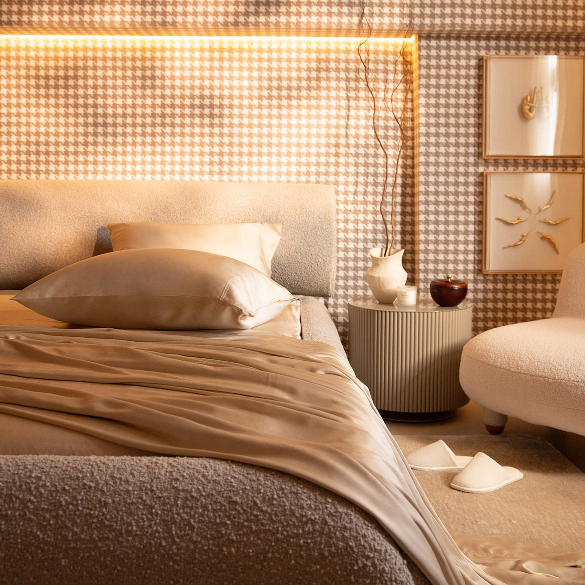 mmartan -  Jogo de Lençol Cetim 300 Fios 100% Fibra de Bambu Kyoto