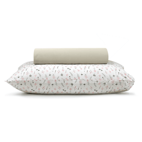 Artex -  Jogo de Lençol com Elástico + Fronha Malha 100% Algodão Campestre